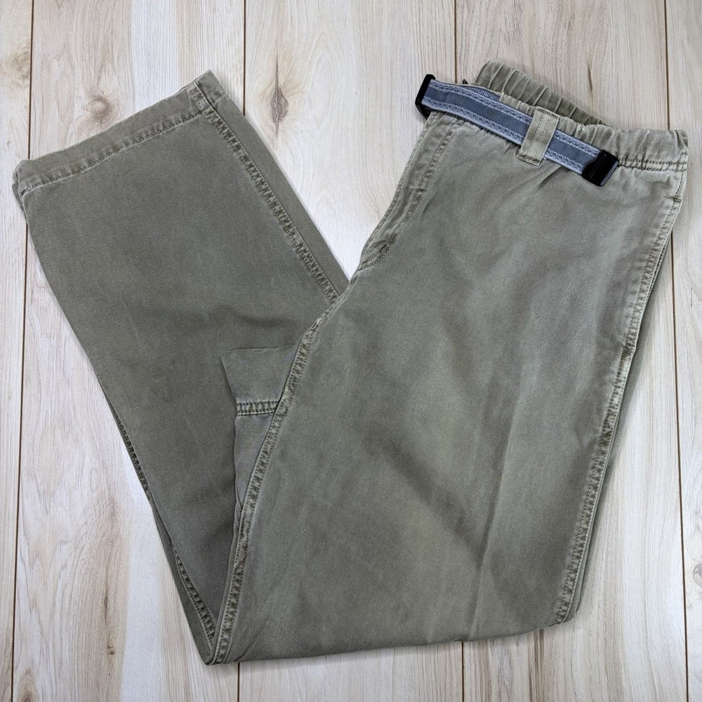 Gramicci Pants Mens Large Green Faded Vintage G1 Series Belted Hiking Gorpcore